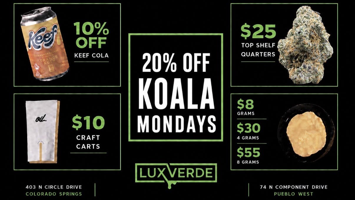Lux Verde Koala Mondays--20% off