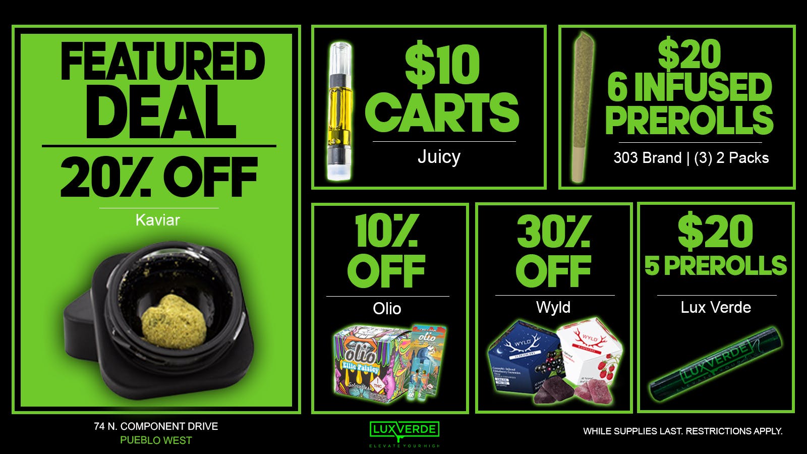 Lux Verde $10 Carts, 20% Off Kaviar, 30% Off Wyld & More!