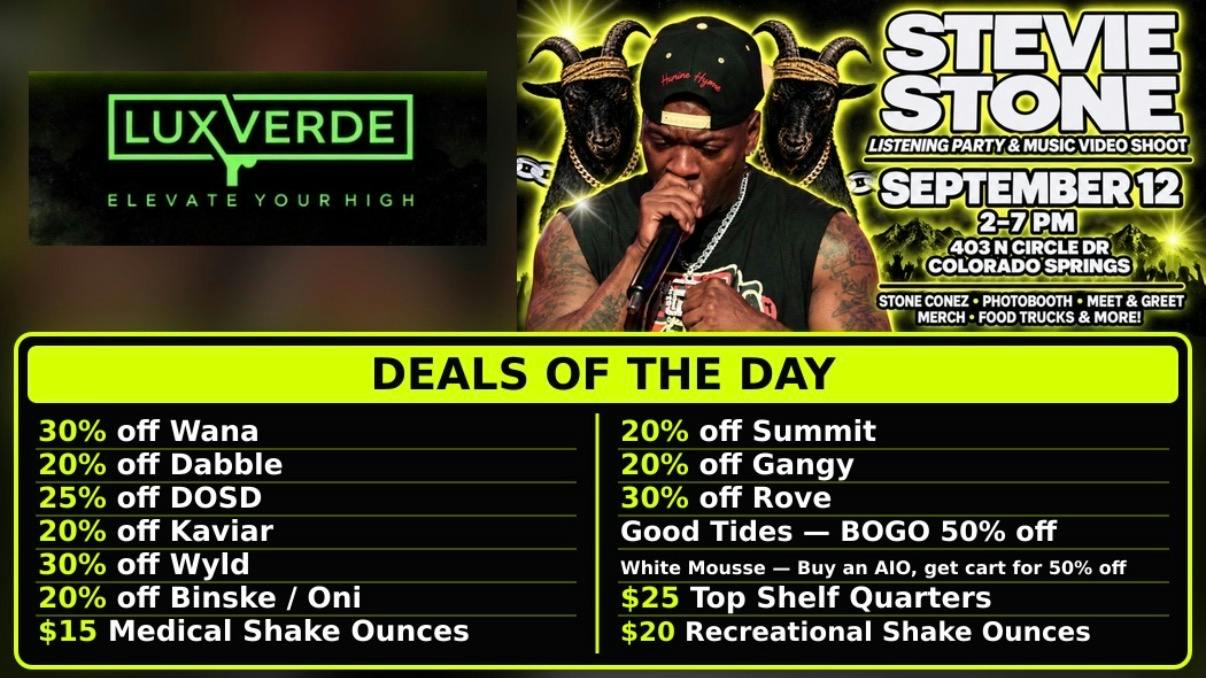 Lux Verde Stevie Stone "Goat Talk" Party!!