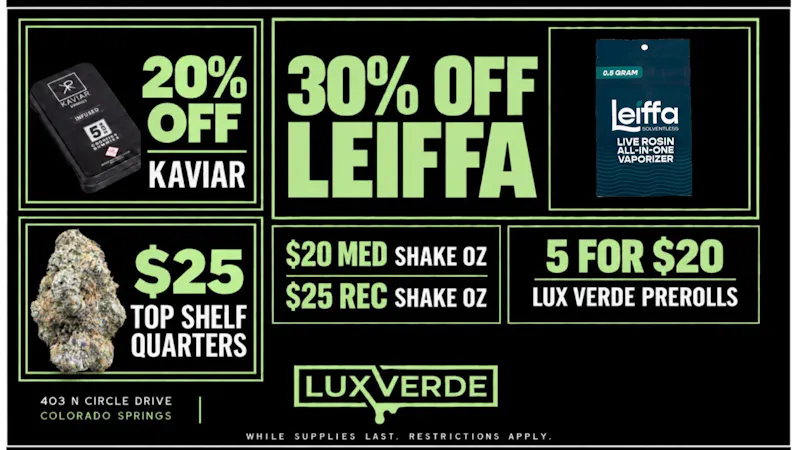 Lux Verde Hump Day Deals!