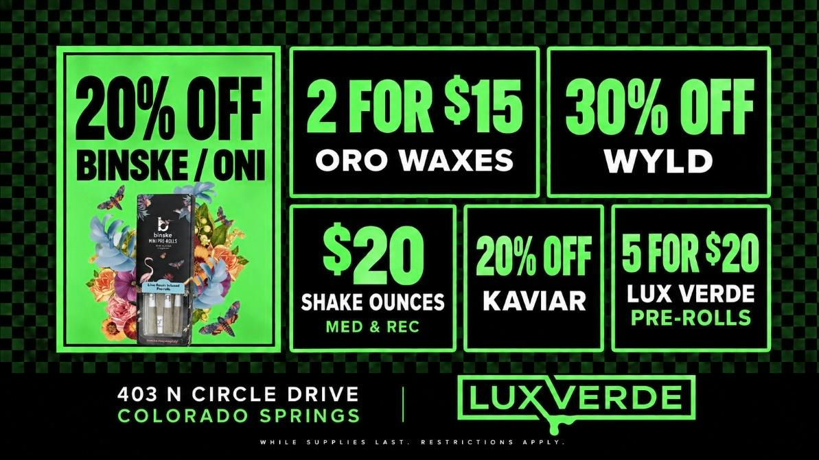 Lux Verde Binske Saturdays!