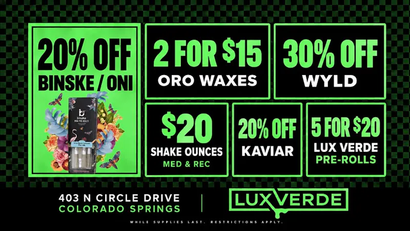 Lux Verde Binske Saturdays!