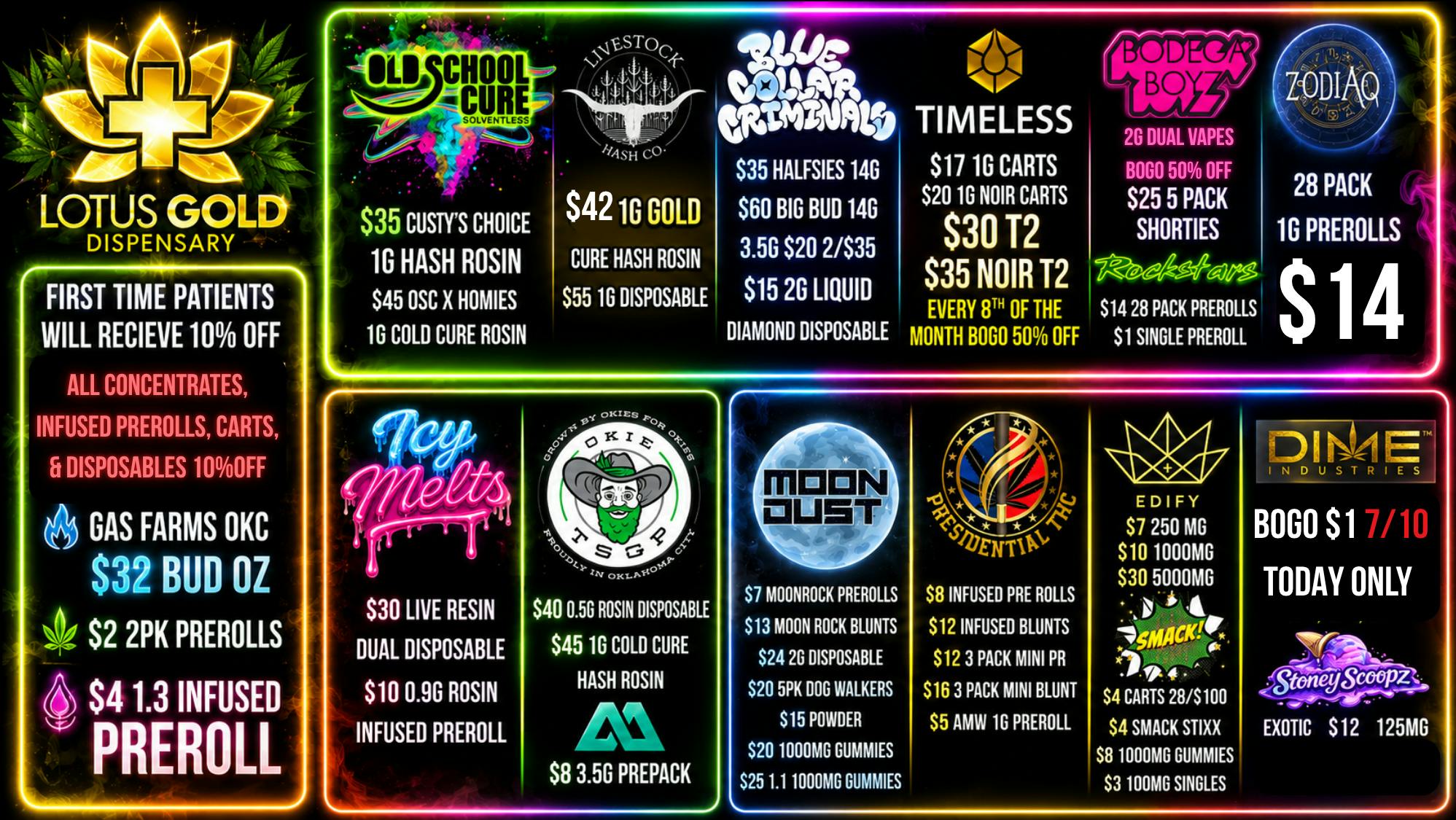 Lotus Gold - Nicoma Park HAPPY 7/10! DIMES BOGO $1 BODEGA BOYS BOGO 50%OFF