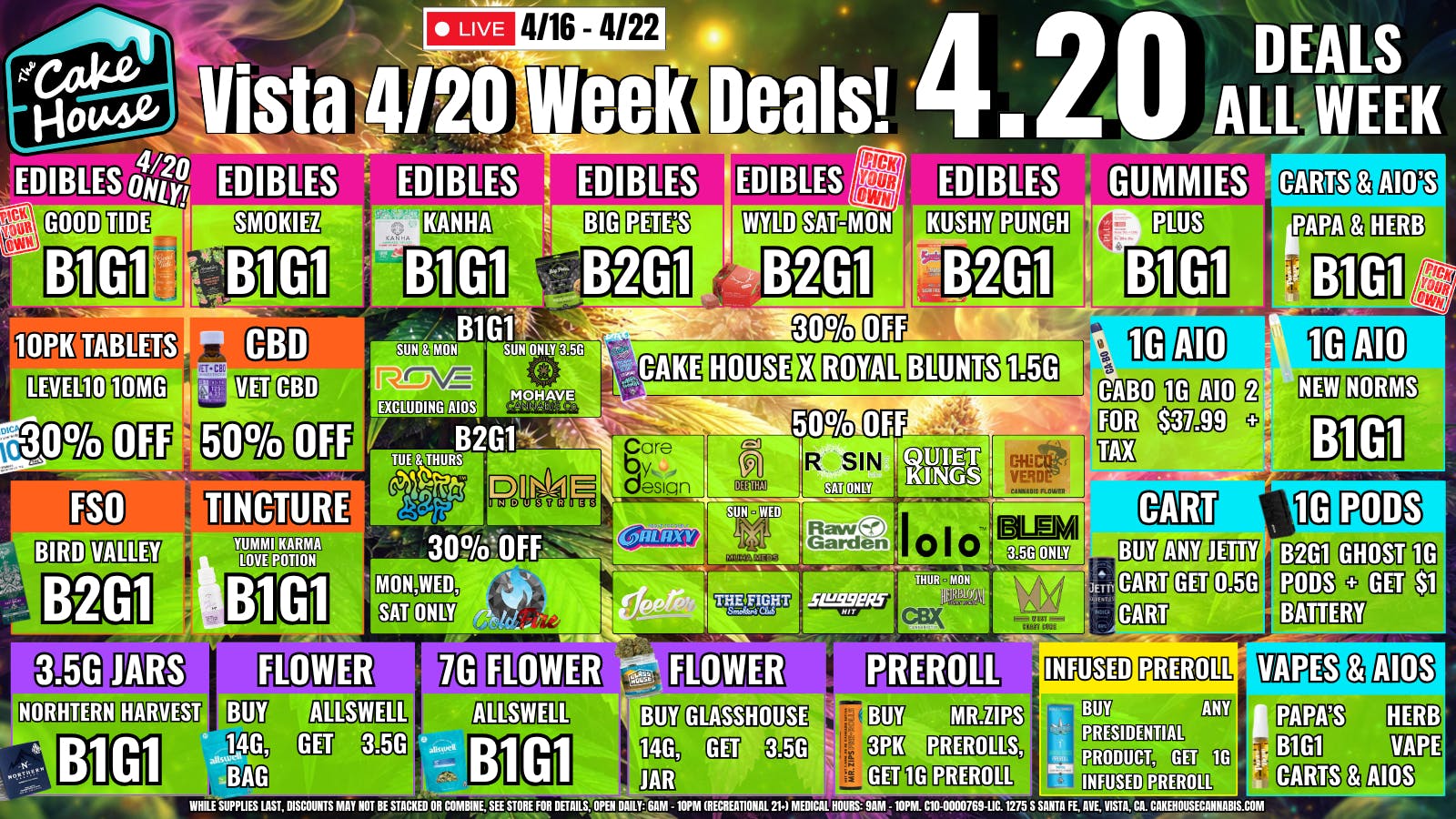 The Cake House - Vista TCH Vista Weekly Deals!