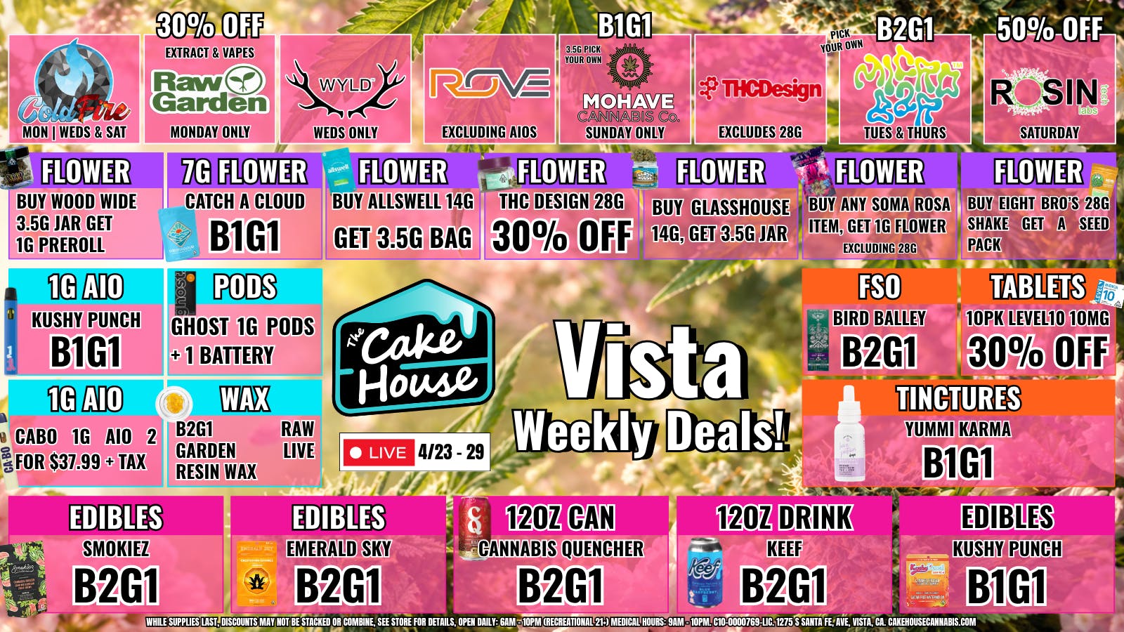 The Cake House - Vista TCH Vista Deals!