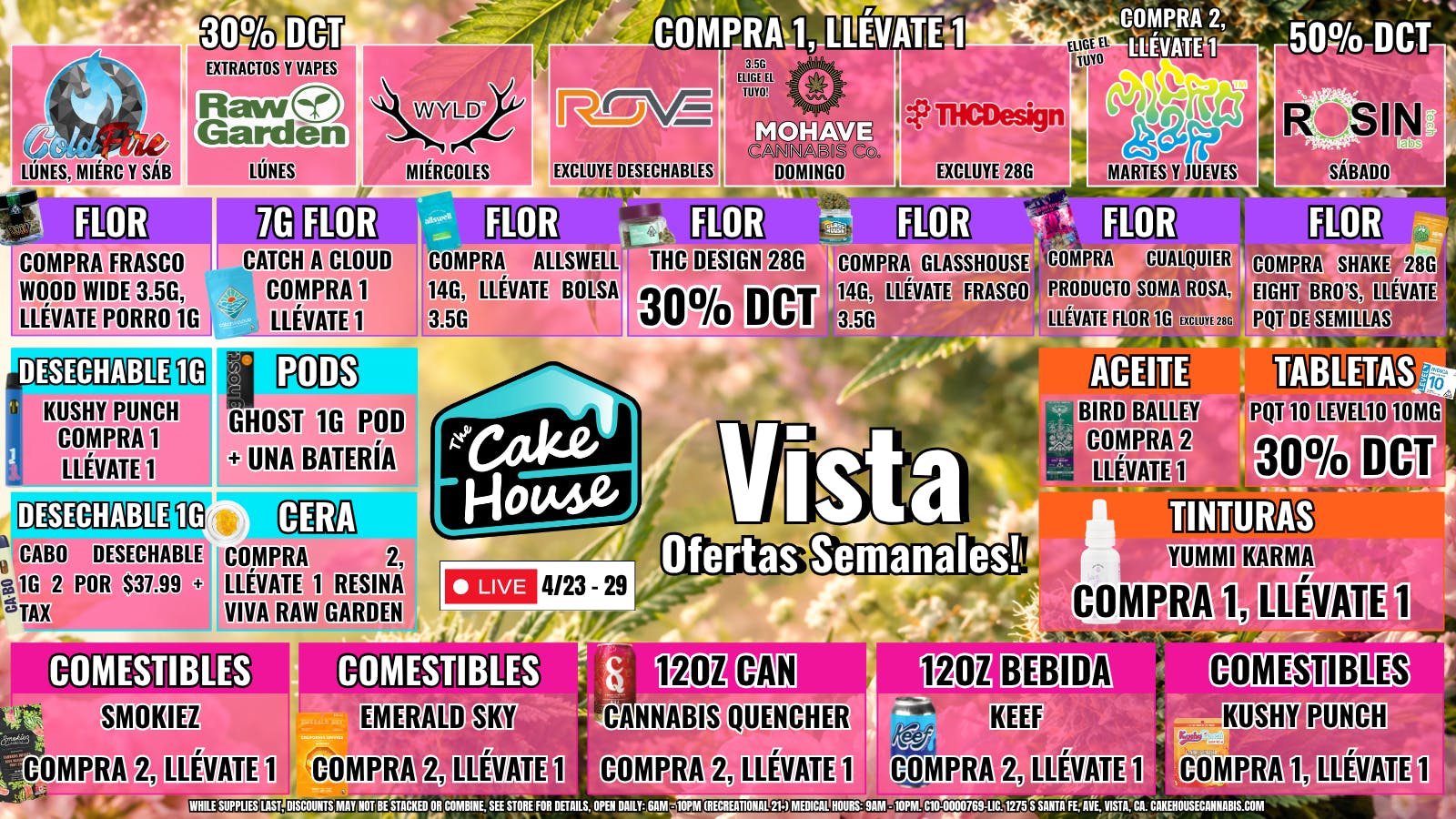 The Cake House - Vista ¡Ofertas semanales TCH Vista!