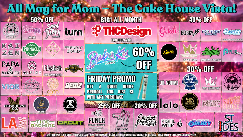 The Cake House - Vista TCH Vista May Deals!