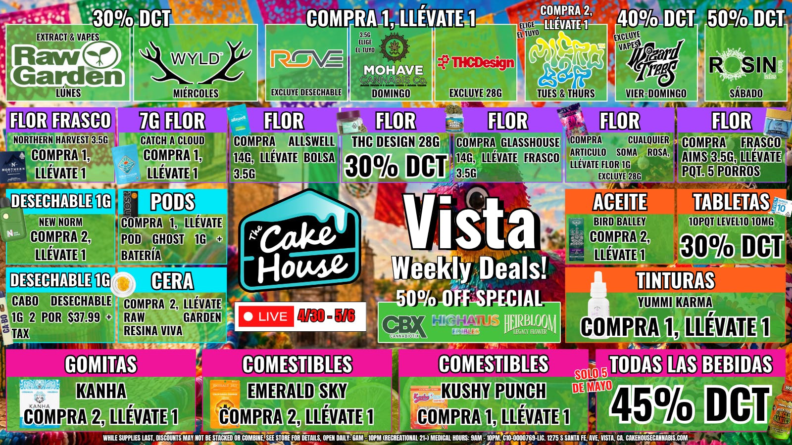 The Cake House - Vista ¡Ofertas semanales TCH Vista!