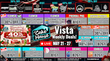 The Cake House - Vista 5/21 - 27: TCH Vista Deals!
