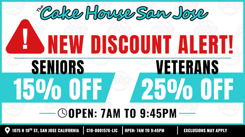 The Cake House - San Jose *Now Open* TCH San Jose Exclusive Deal!