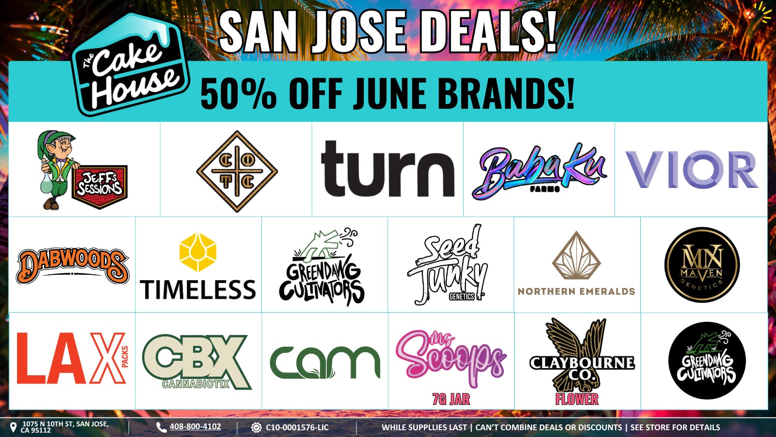 The Cake House - San Jose *Now Open* TCH San Jose 50% OFF JUNE BRANDS!