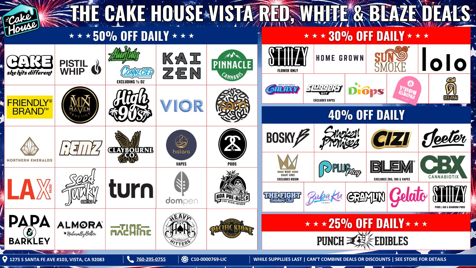 The Cake House - Vista TCH Vista July Deals!