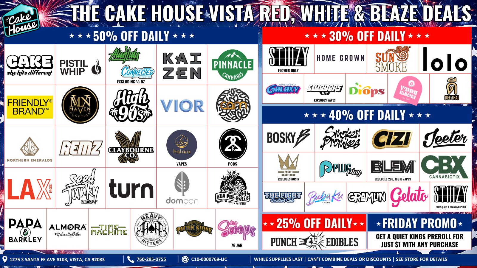 The Cake House - Vista TCH Vista July Deals!