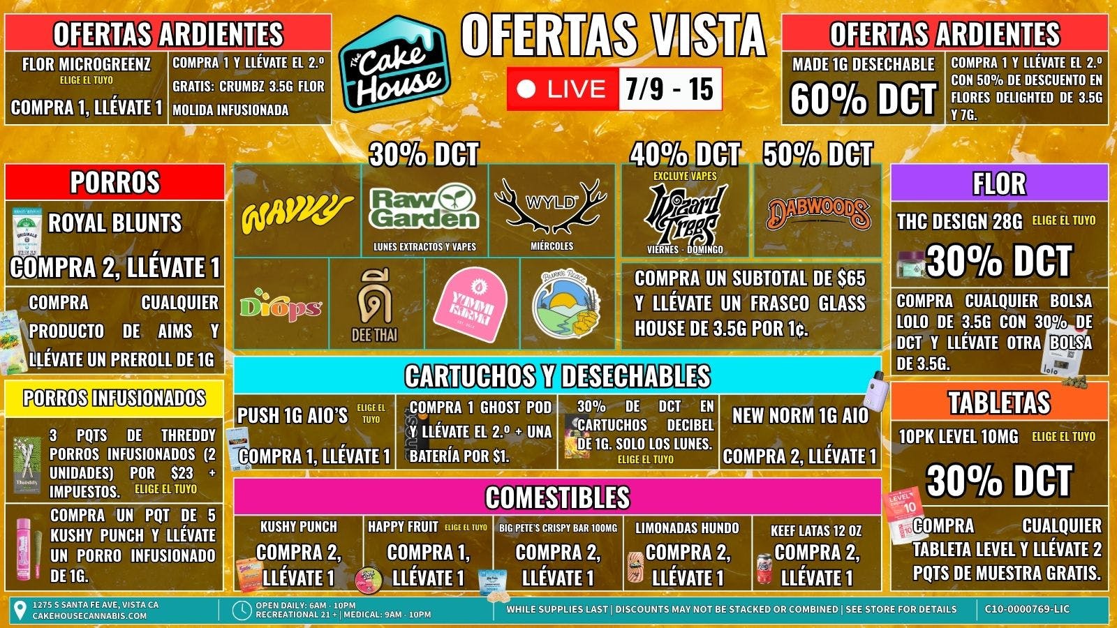 The Cake House - Vista 7/9- 15: ¡Ofertas semanales TCH Vista!