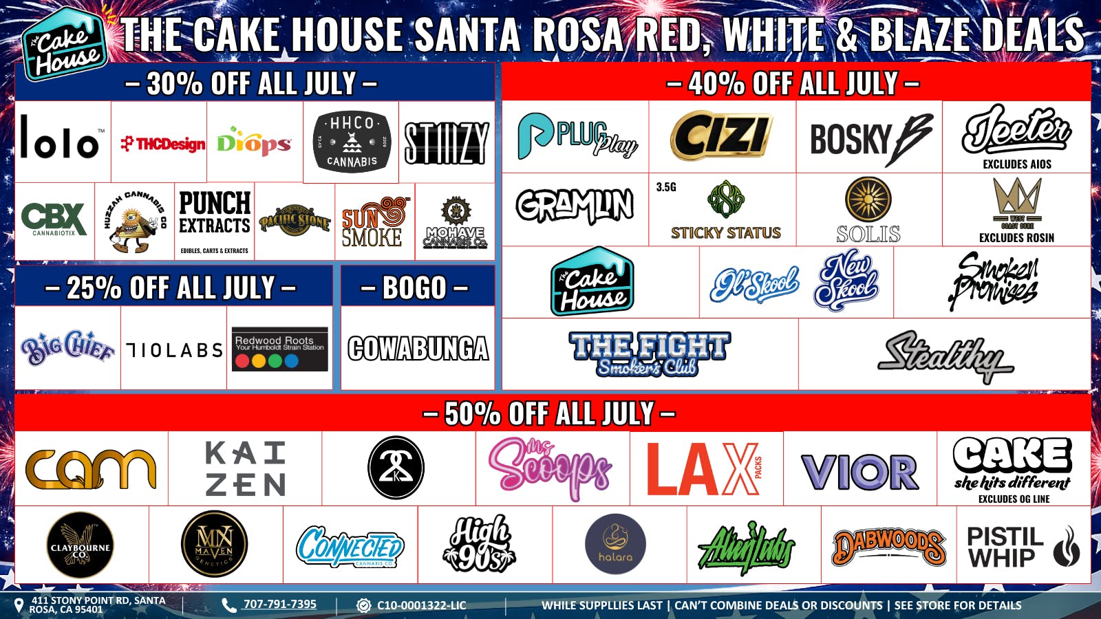 The Cake House - Vista TCH Vista July Deals!