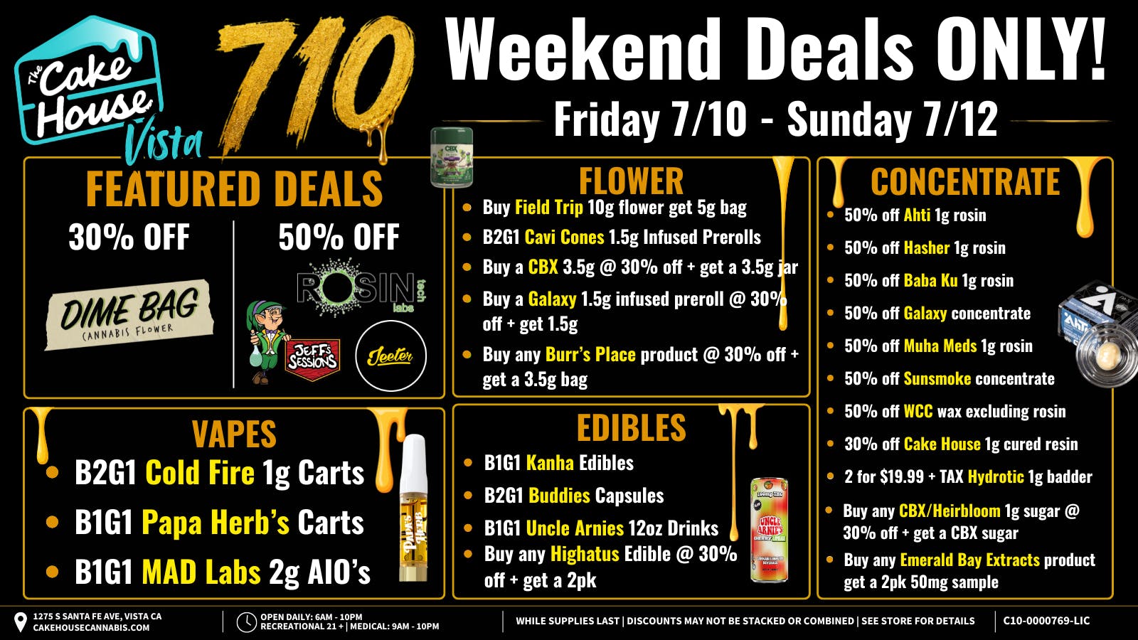 The Cake House - Vista TCH Vista 7/10 Deals!!