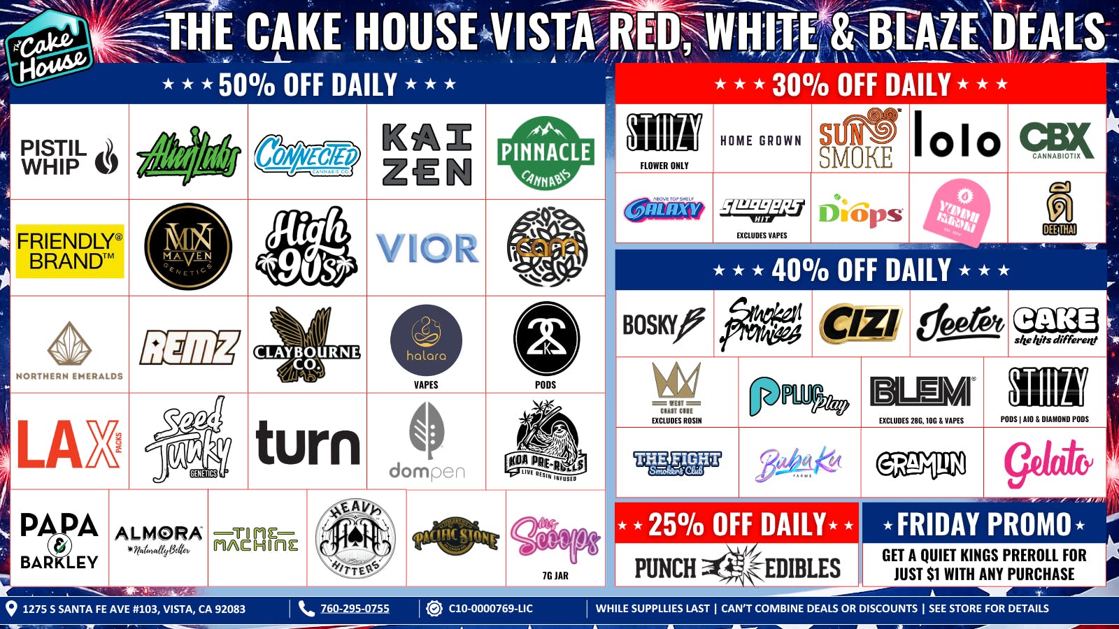 The Cake House - Vista TCH Vista July Deals!