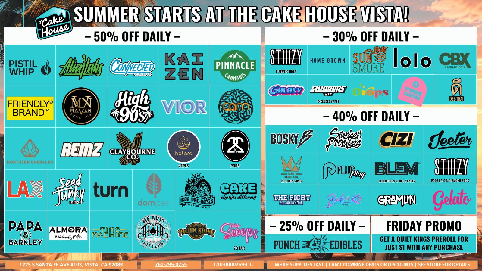The Cake House - Vista TCH Vista August Deals!