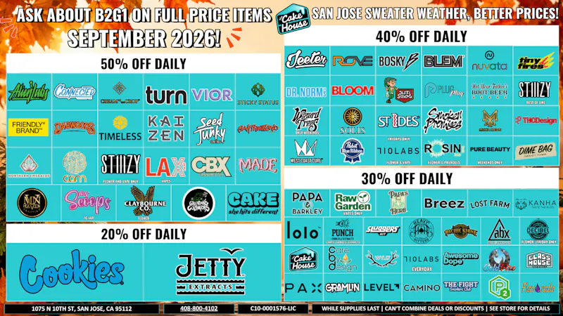 The Cake House - San Jose *Now Open* TCH San Jose September Deals!