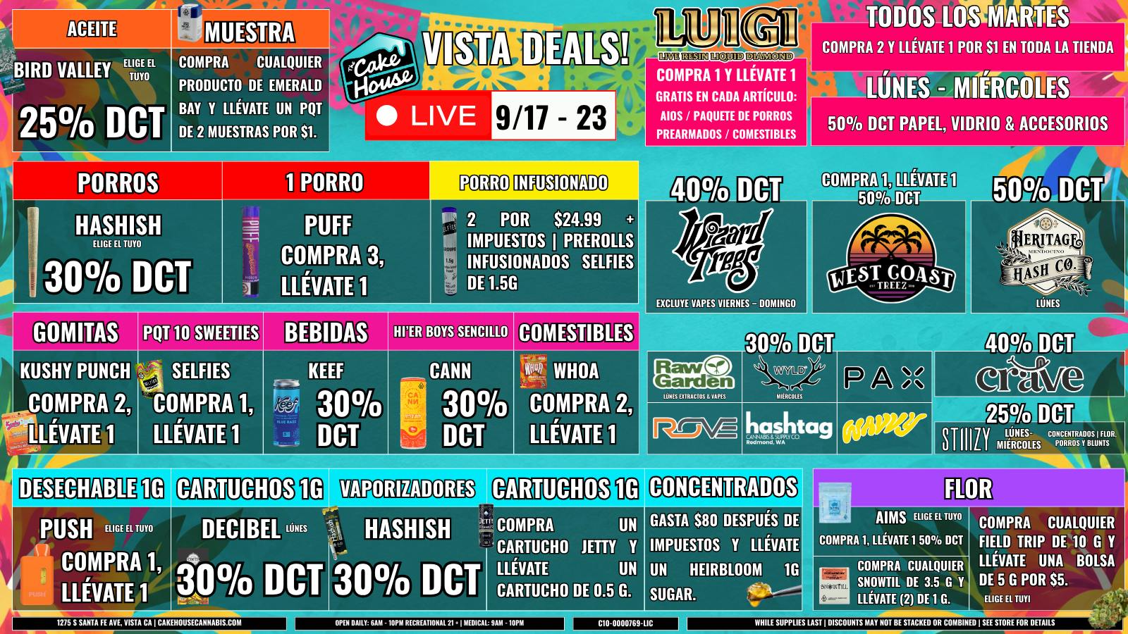 The Cake House - Vista 9/17 - 23: ¡Ofertas semanales TCH Vista!