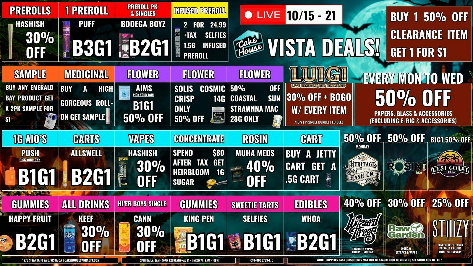 The Cake House - Vista TCH VISTA WEEKLY DEALS | NEW SAVINGS EVERY WEEK!