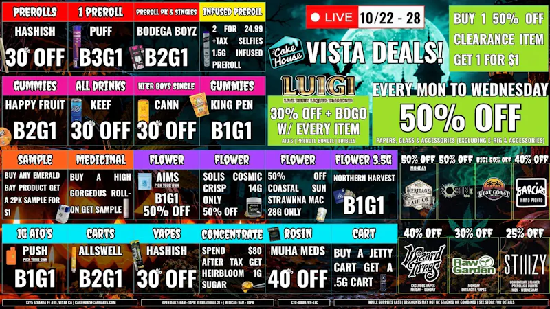 The Cake House - Vista TCH VISTA WEEKLY DEALS | NEW SAVINGS EVERY WEEK!
