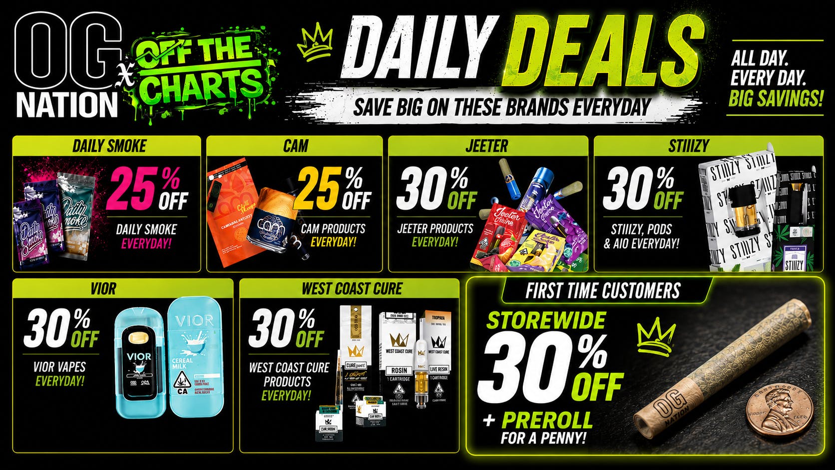 OG Nation x Off the Charts - Lynwood (Now Open!) Daily Deals! 30% OFF!