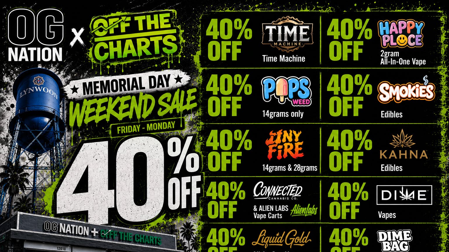 OG Nation x Off the Charts - Lynwood (Now Open!) 40% OFF MEMORIAL DAY SALE!
