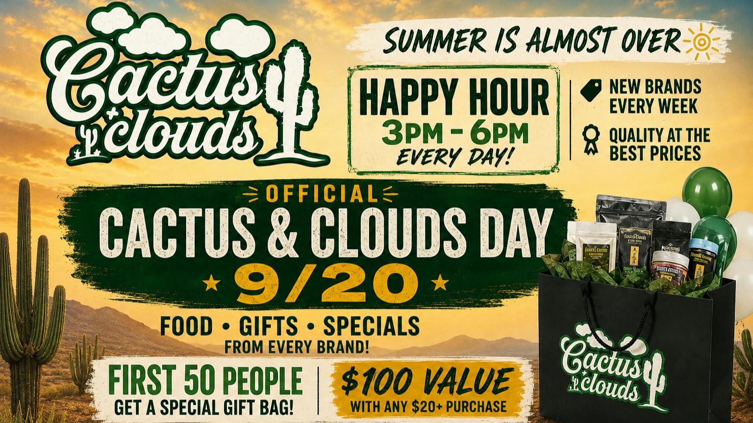 Cactus & Clouds CACTUS & CLOUDS DAY 9/20 !!