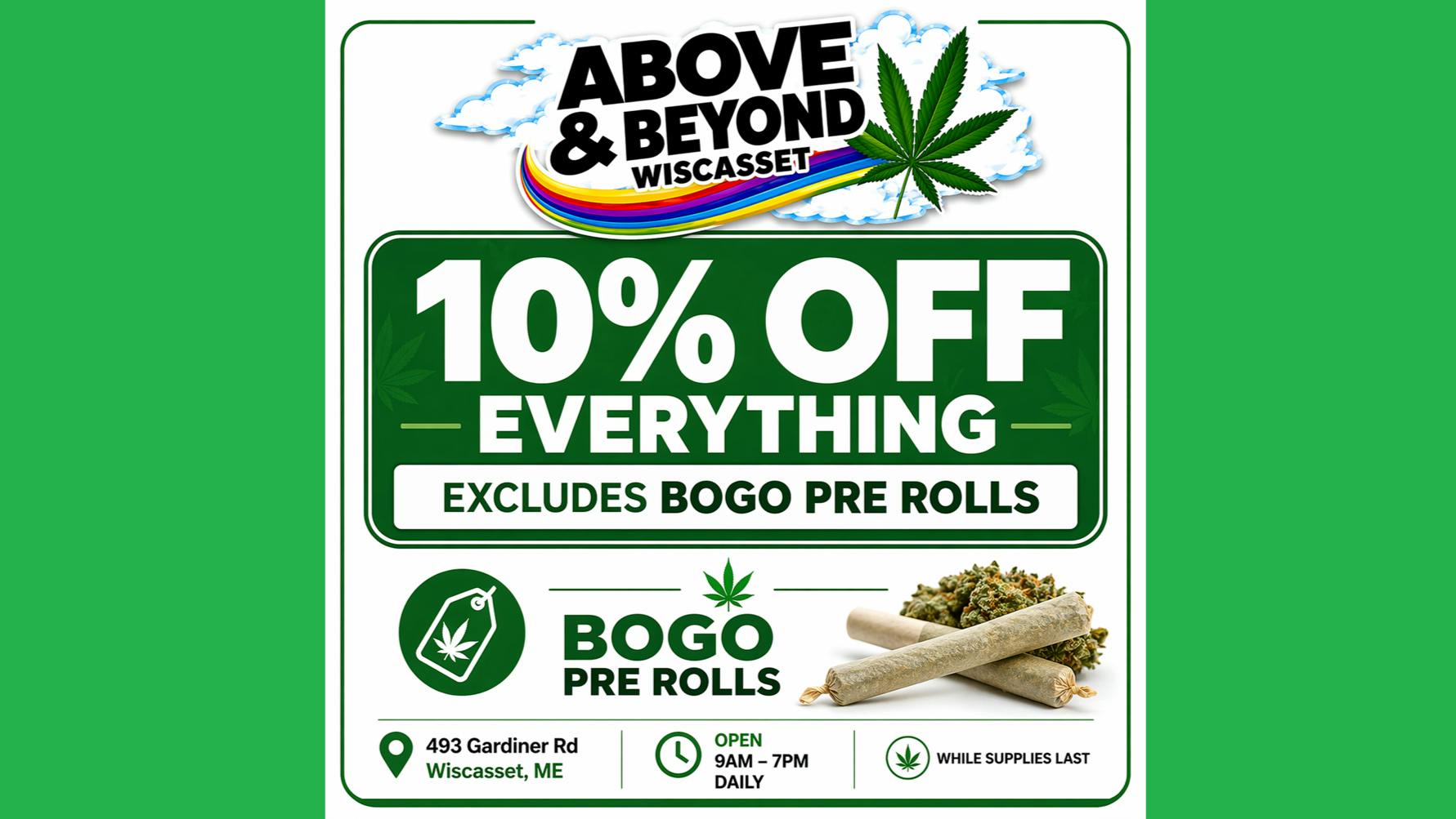 Above and Beyond - Wiscasset Treat Yourself Thursday! 10% Off Everything