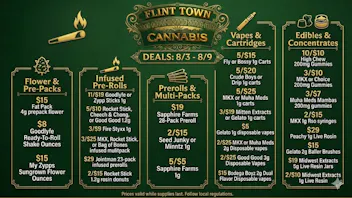 Flint Town Cannabis WEEKEND DEALS 8/3-8/9