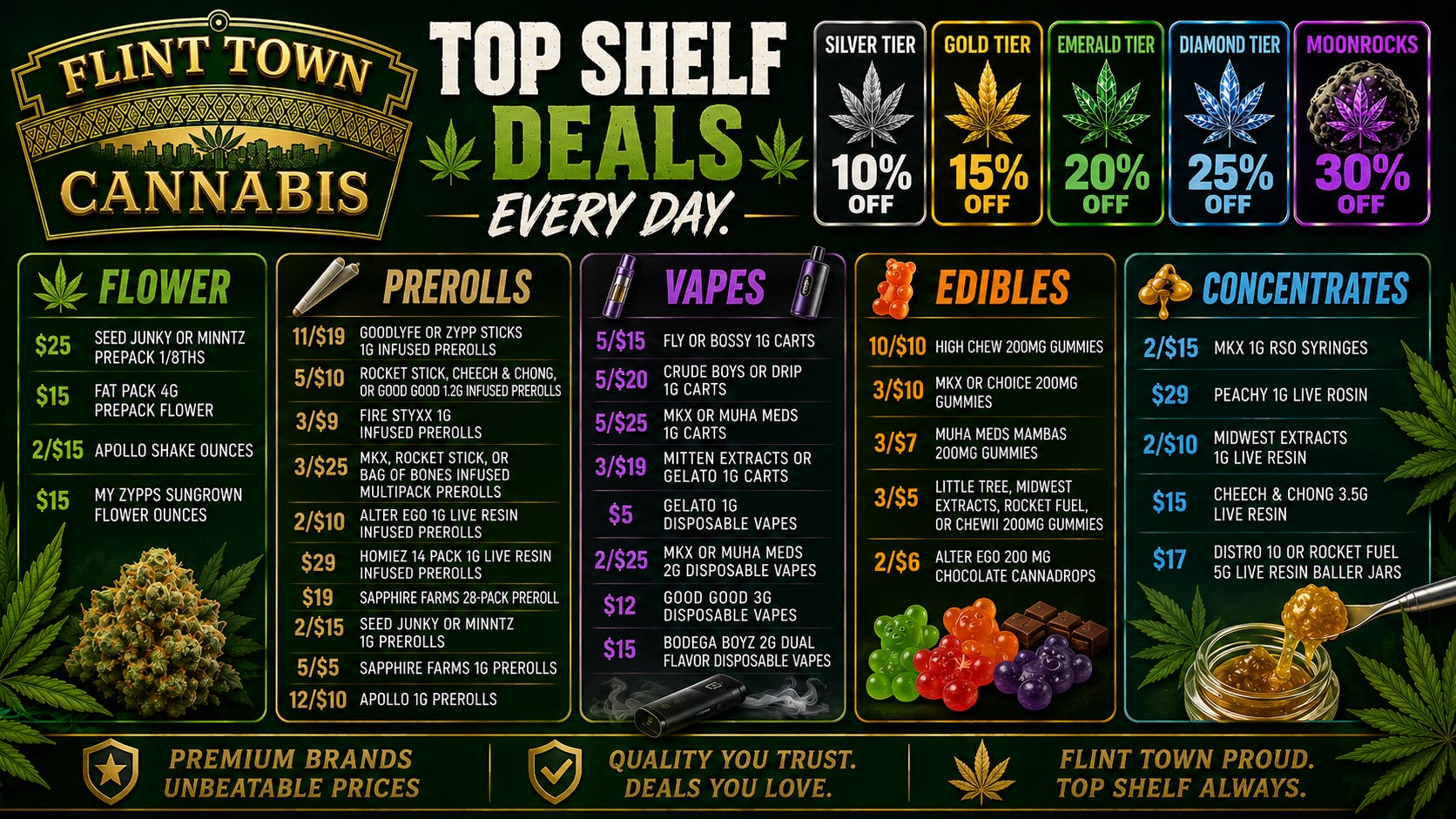Flint Town Cannabis CAN'T BEAT OUR DEALS
