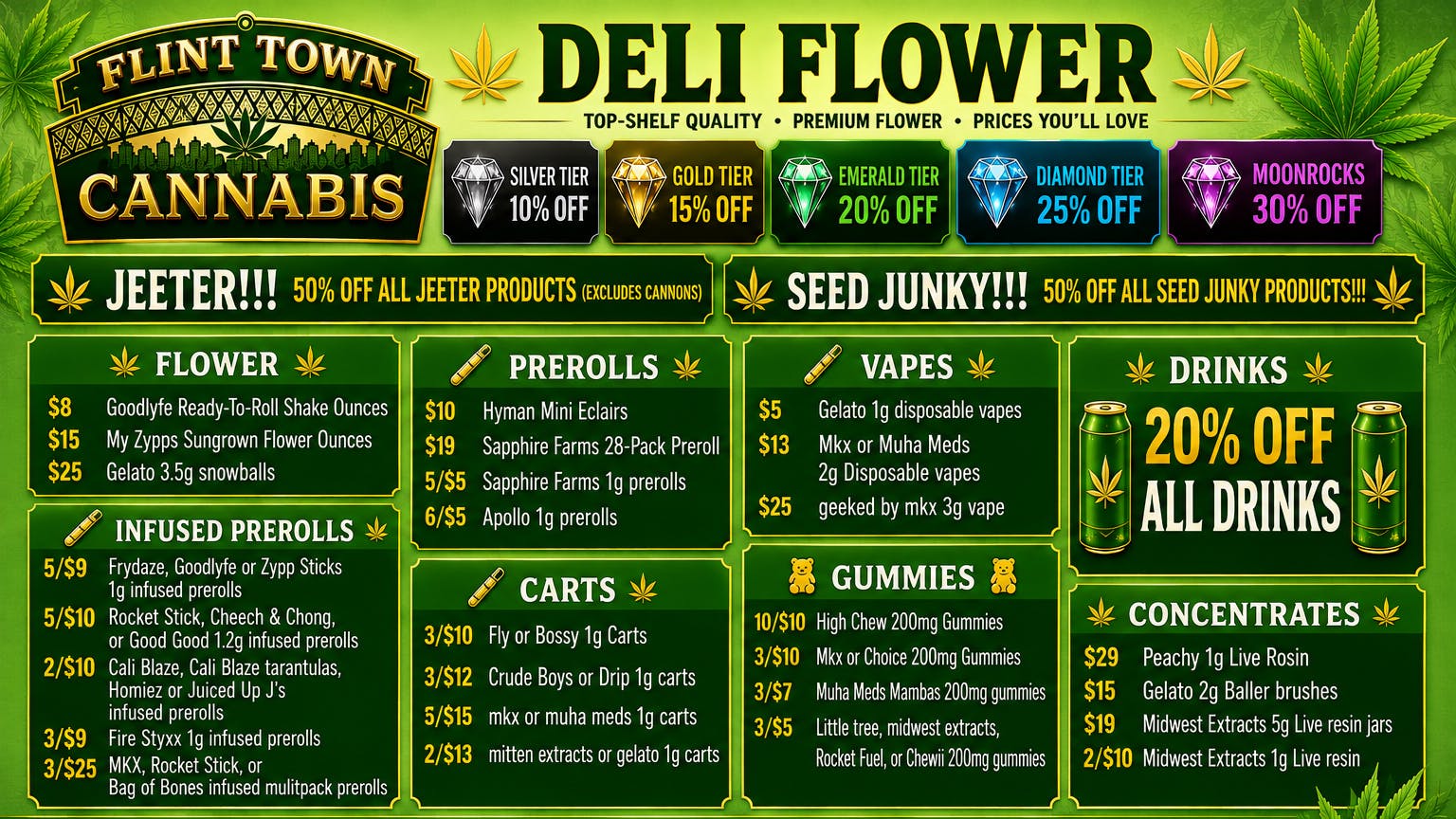 Flint Town Cannabis DEALS DEALS DEALS