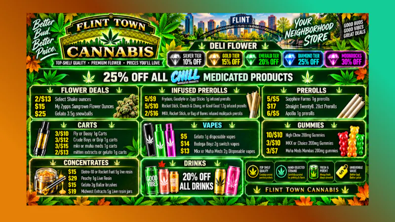 Flint Town Cannabis WEEKEND DEALS FROM US TO YOU