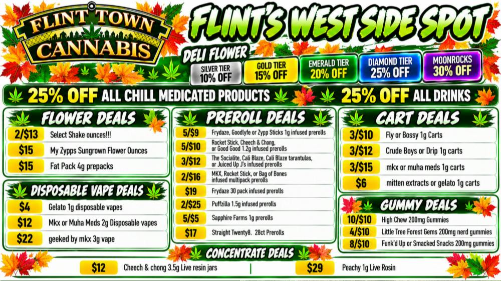 Flint Town Cannabis AUTUMN OUTSIDE GREEN INSIDE