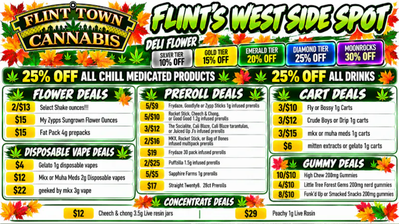 Flint Town Cannabis AUTUMN OUTSIDE GREEN INSIDE
