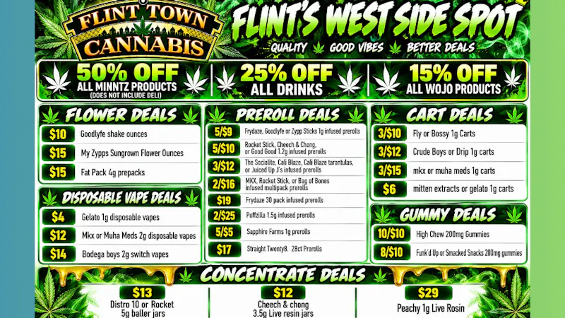 Flint Town Cannabis DEALS DEALS DEALS