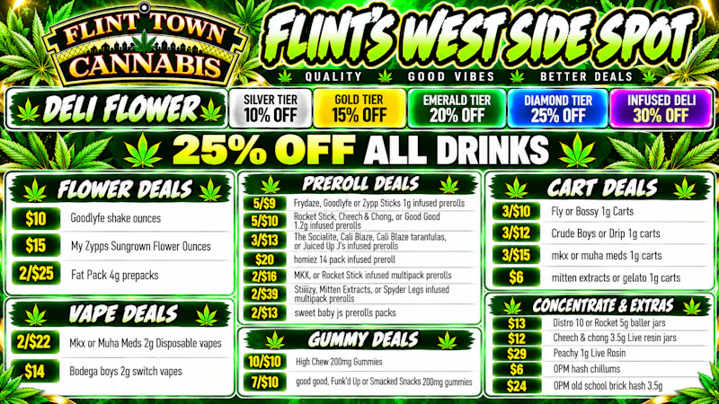 Flint Town Cannabis THIS WEEKS DEALS