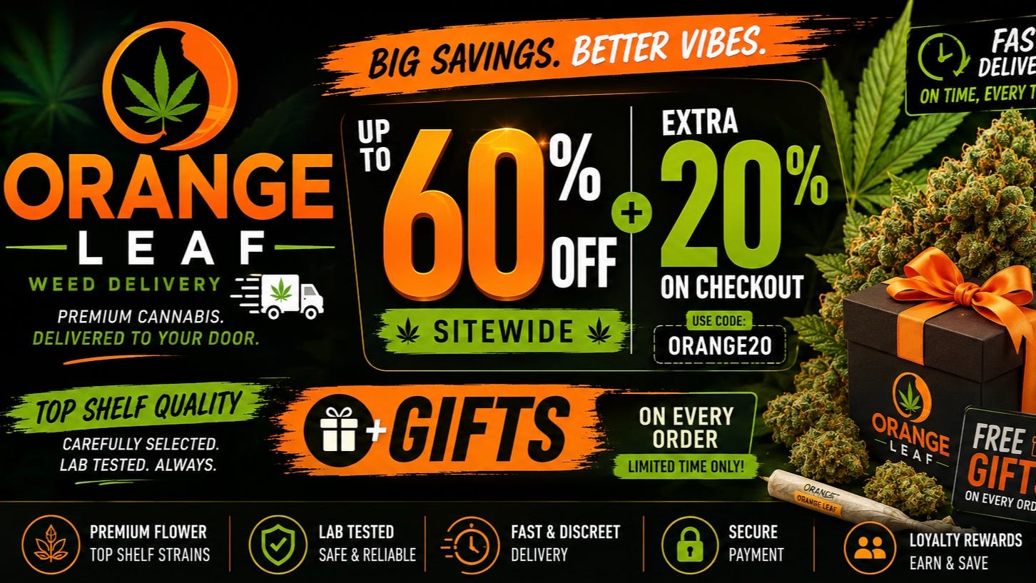 Orange Leaf Delivery UP TO 60% OFF + EXTRA 20% OFF ON CHECKOUT + GIFTS