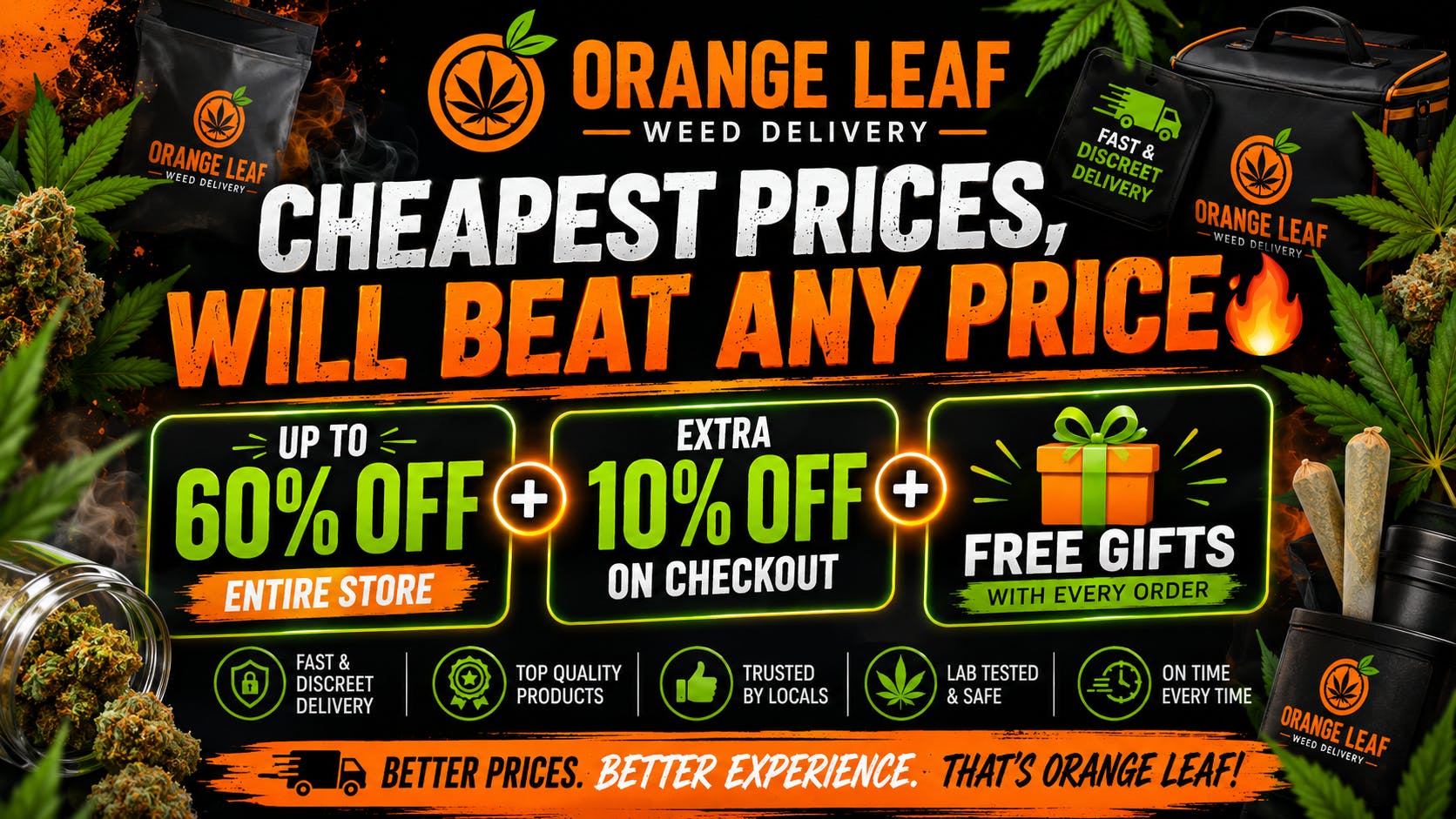 Orange Leaf Delivery UP TO 60% OFF + EXTRA 10% OFF ON CHECKOUT + GIFTS