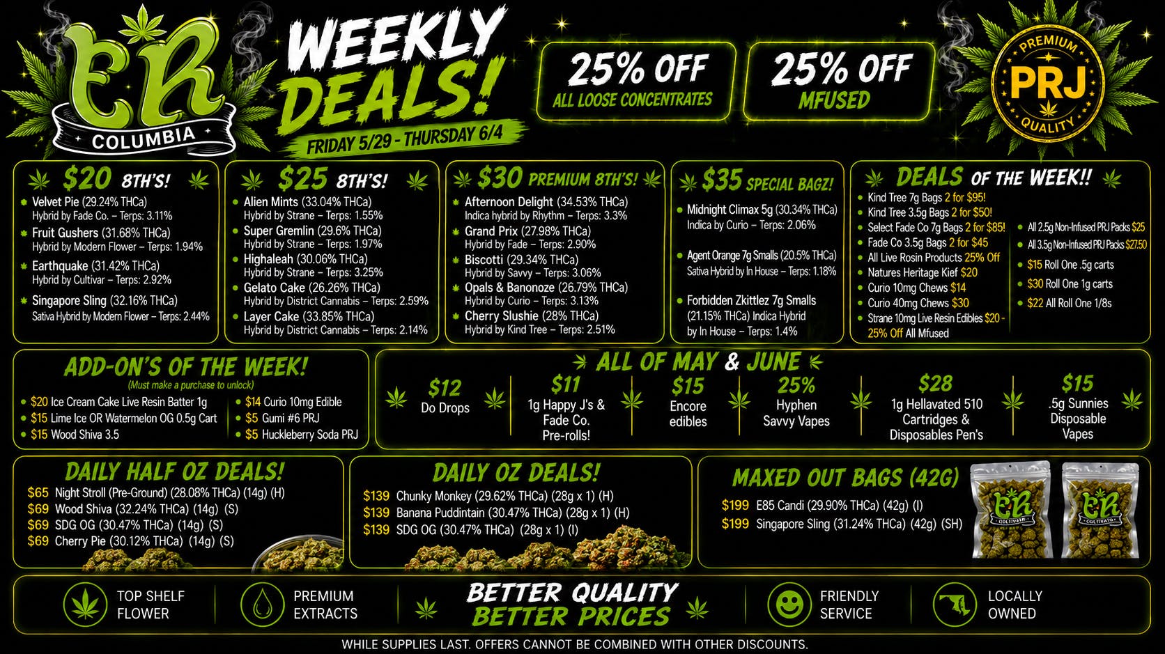 Evergrowing Releaf $20, $25, $30, & $35 Specials! New Deals Weekly!
