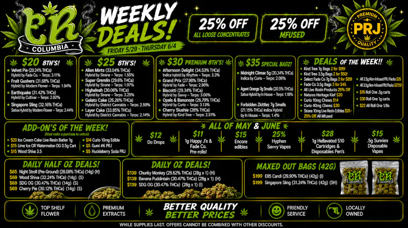 Evergrowing Releaf $20, $25, $30, & $35 Specials! New Deals Weekly!