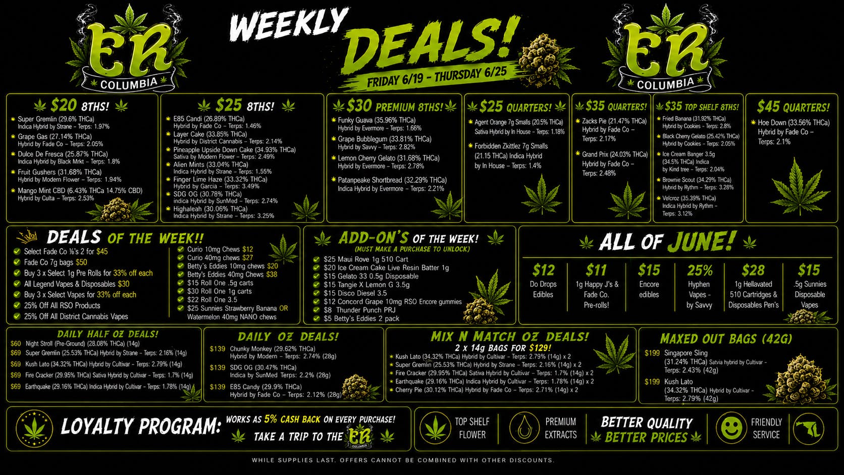 Evergrowing Releaf 🔥$20 $25 $30 $35 & $40 New Special's 6/19-6/25!🔥
