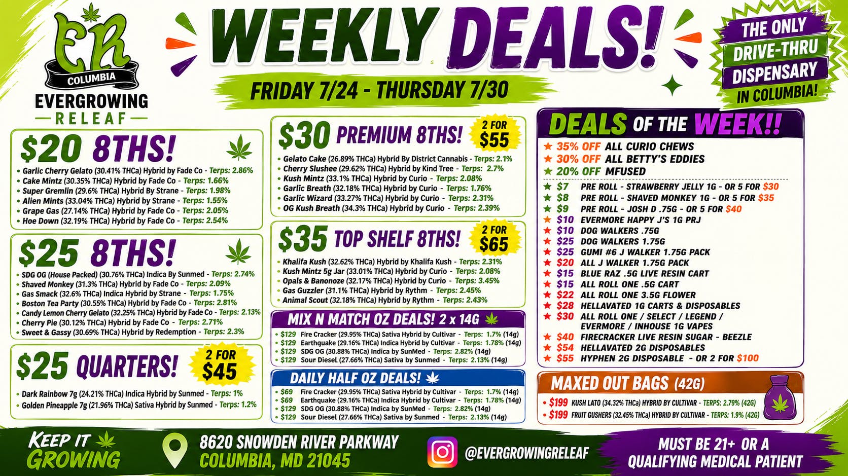Evergrowing Releaf 🌿 Weekly Deals | July 24–30