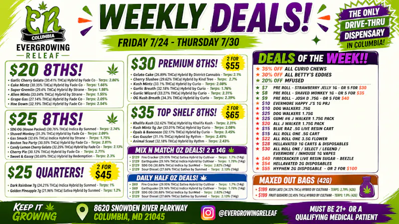 Evergrowing Releaf 🌿 Weekly Deals | July 24–30