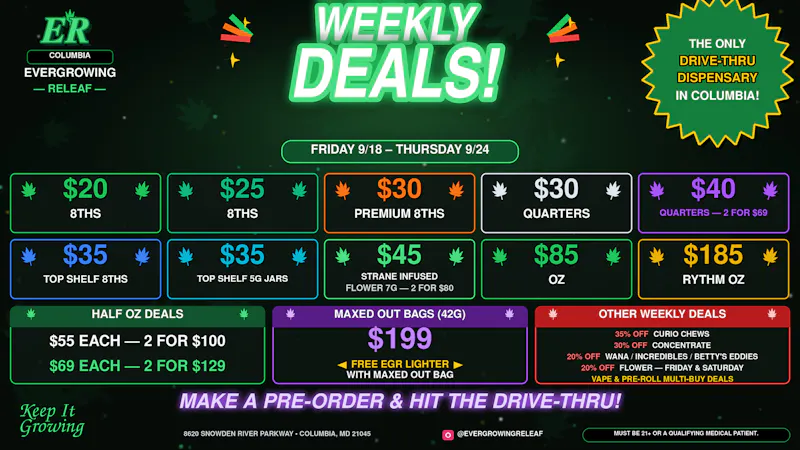 Evergrowing Releaf New weekly deals are here!