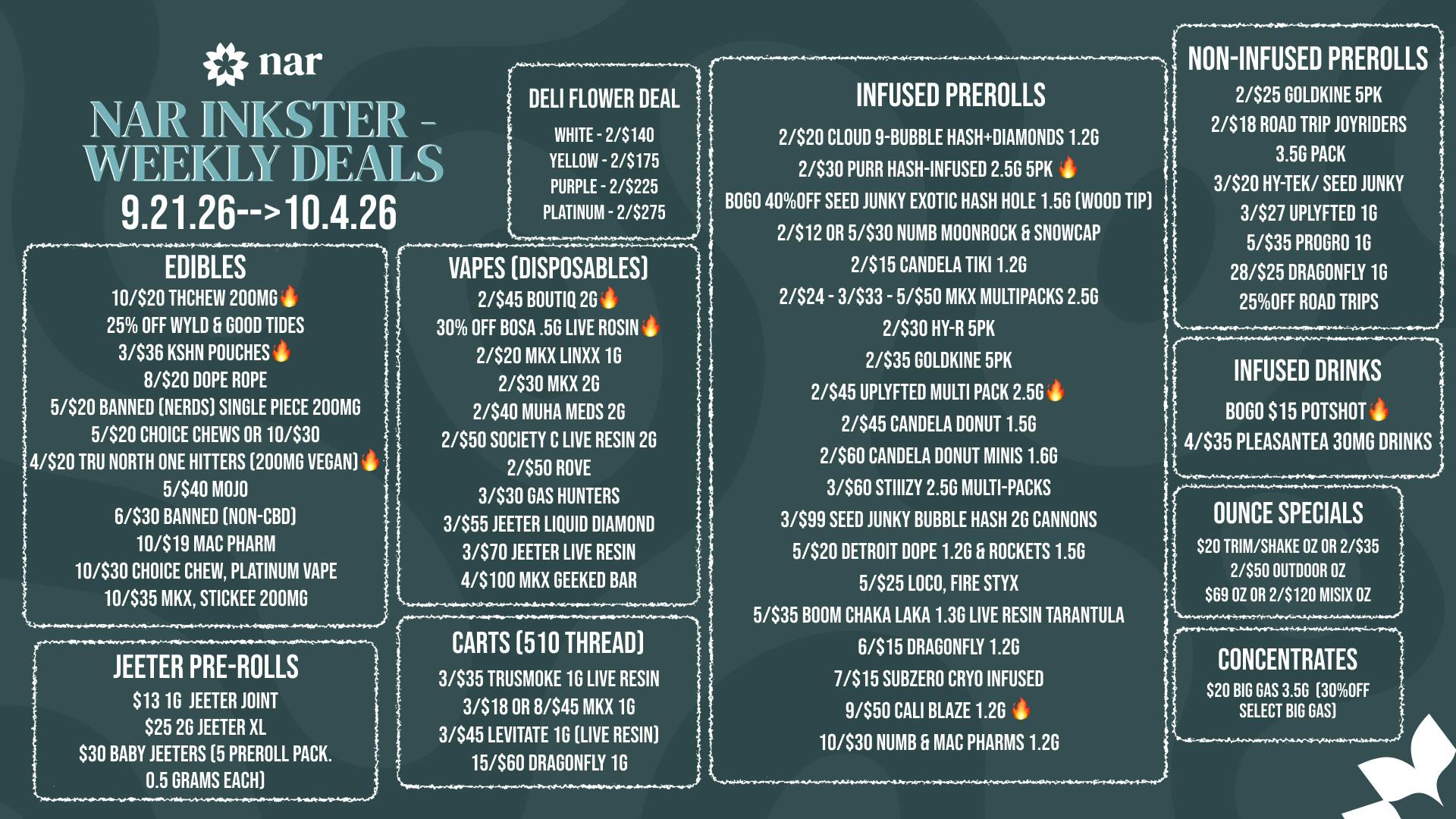 NAR Cannabis - Inkster 🍁 FALL INTO THESE DEALS 🍁