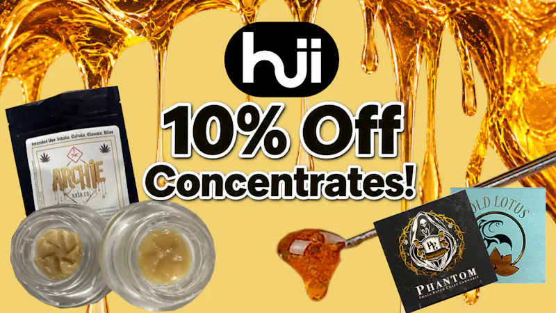 Hii Experience Monday Special: 10% Off Concentrates