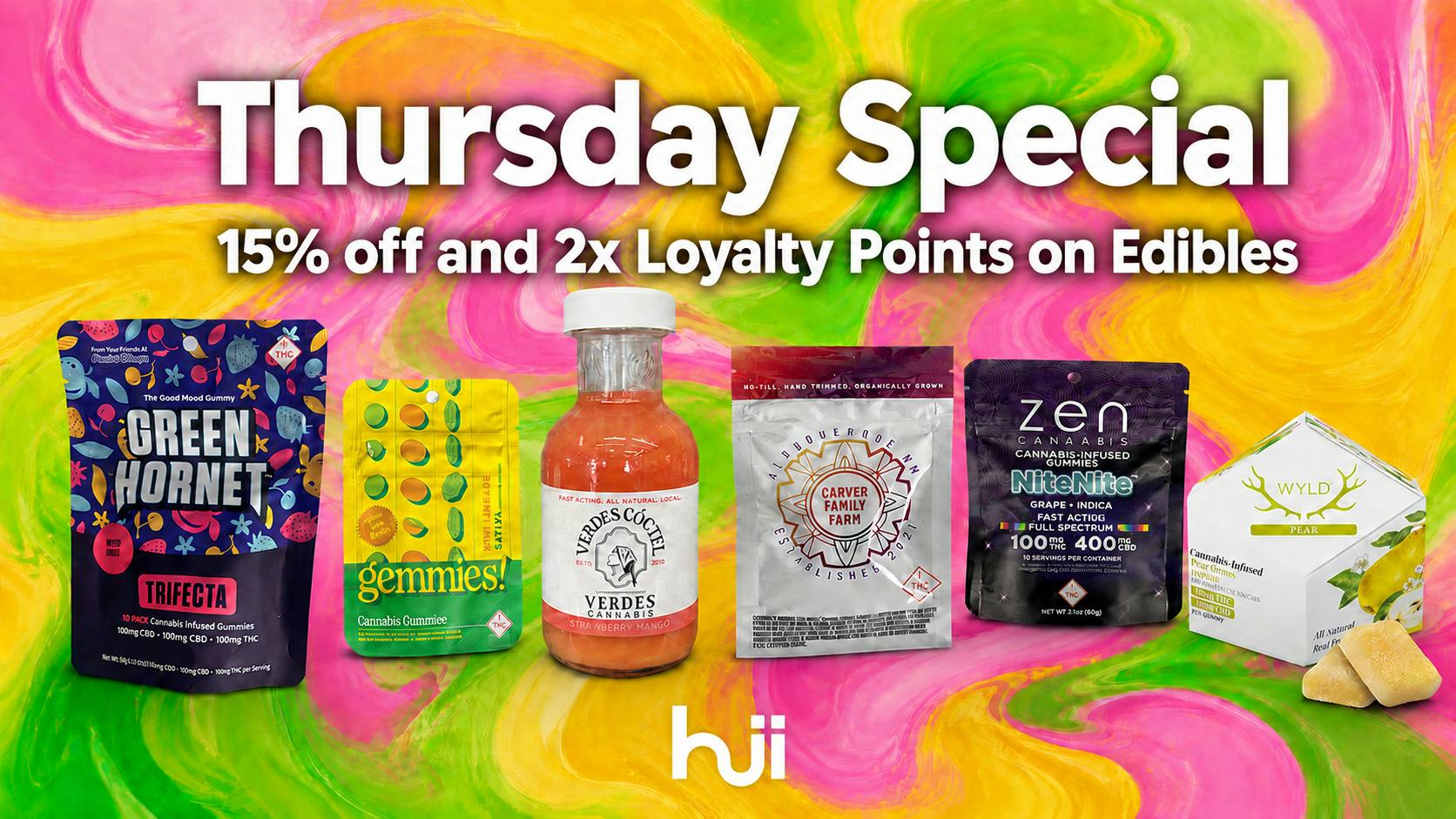 Hii Experience Thursday Special: 15% Off Edibles!