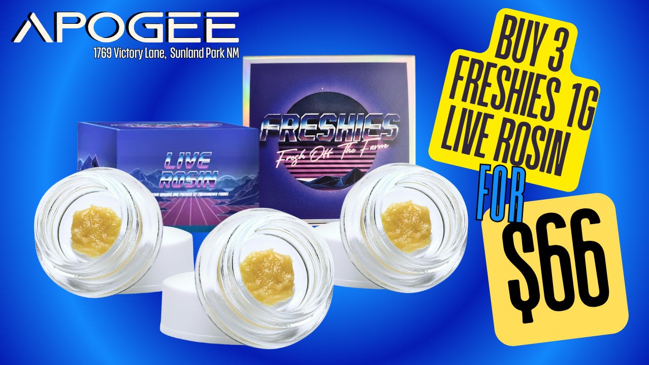 Apogee - Drive Thru Freshies Live Rosin Deal